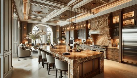 Elegant Tan Granite Countertops for Luxury Home Designs - Z Boutique by Marble Couture