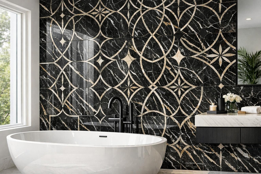 Elegant Umbraline Nero Marble Tiles: Zicana Boutique's Premier Choice - Zicana Boutique