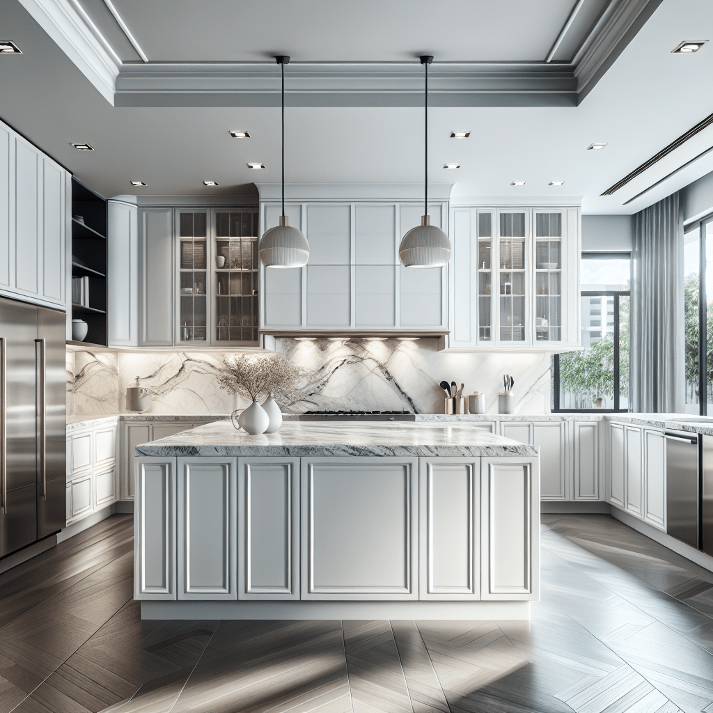 Elegant White and Gray Granite Countertops: Timeless Design Solutions ...