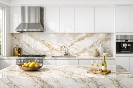 Elegant White Backsplash Ideas for Luxury Stone Interiors - Zicana Boutique