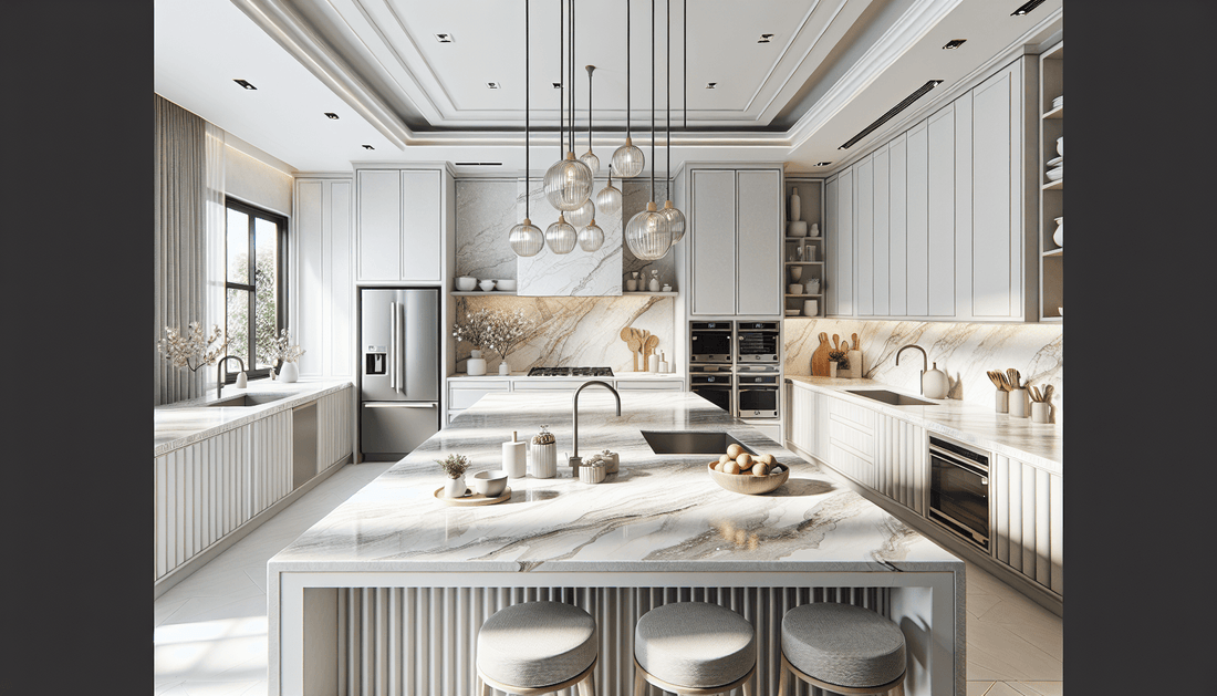 Elegant White & Beige Quartz Countertops: Ultimate Guide for Professionals - Zicana Boutique