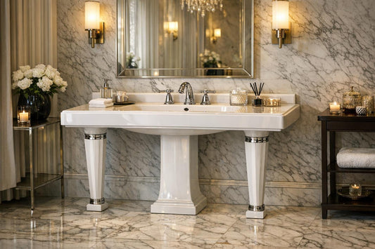 Elegant Wonder 48-L Pedestal Sink for Luxurious Spaces - Zicana Boutique