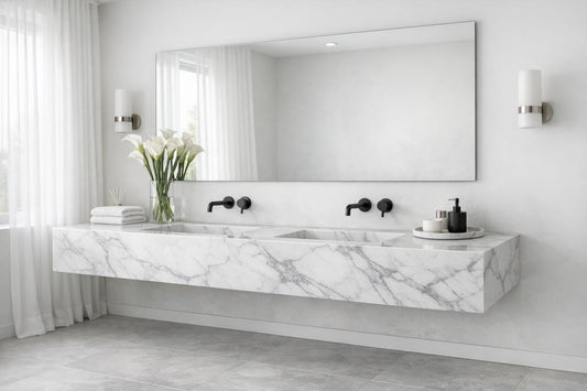 Elegantly Distinct: La Noa 72 Marble Floating Sink - Zicana Boutique