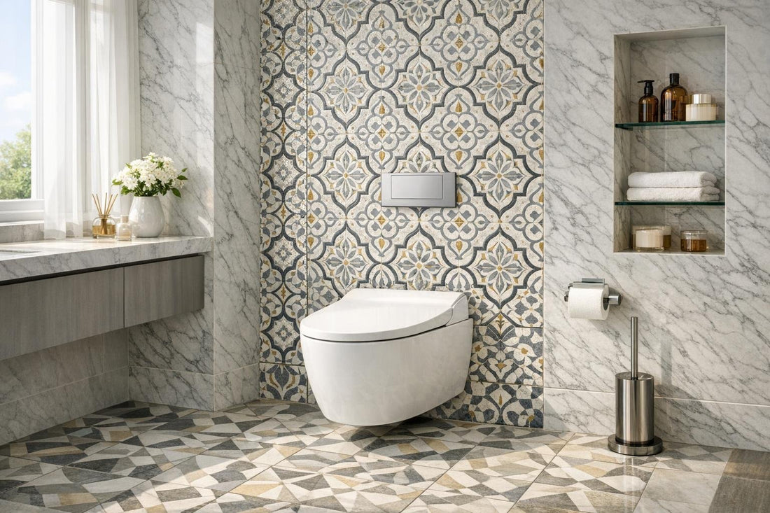 Elevate Bathroom Aesthetics with Exclusive Toilet Design Tiles - Zicana Boutique