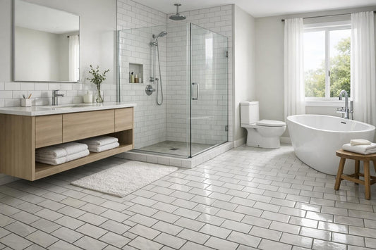 Elevate Bathroom Design with Subway Tile Flooring Insights - Zicana Boutique