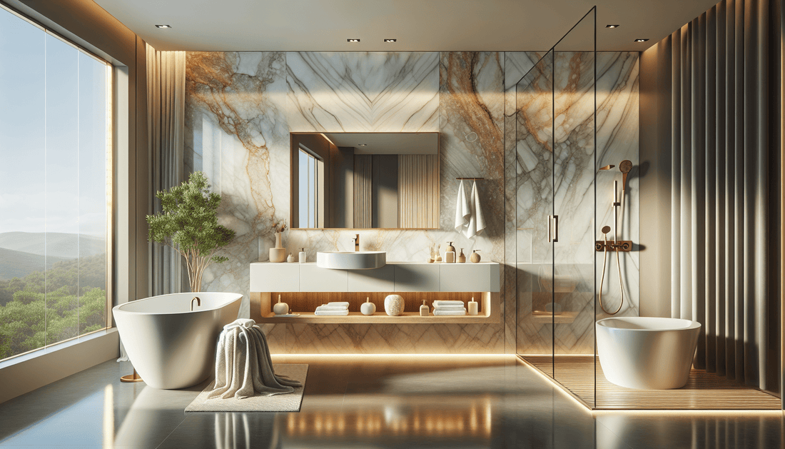 Elevate Bathrooms with Luxurious Cristallo Quartzite Designs and Solutions - Z Boutique by Marble Couture