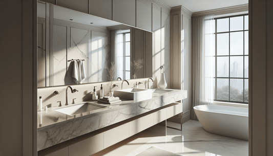 Elevate Bathrooms with Sophisticated SantaMargherita Quartz Design Solutions - Z Boutique by Marble Couture