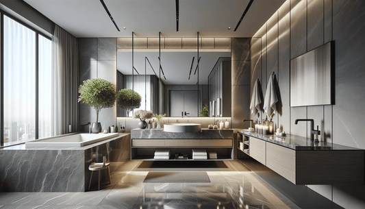 Elevate Bathrooms with Stylish Gray Granite Countertops - Z Boutique by Marble Couture