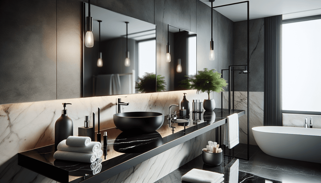 Elevate Design with Black Granite Bathroom Countertops - Zicana Boutique