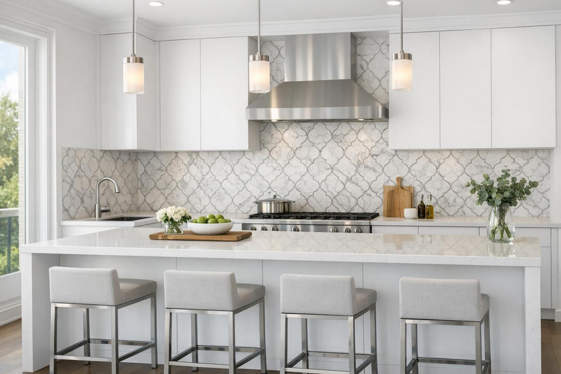 Elevate Designs with Essenza Beta Arabesque Marble Tiles - Zicana Boutique