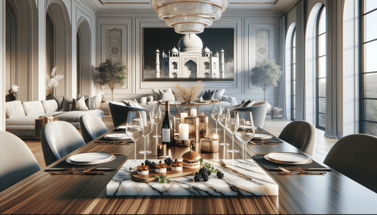 Elevate Entertaining Elegance with a Taj Mahal Quartzite Tray - Zicana Boutique