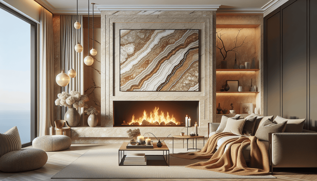 Elevate Home Warmth: Inspiring Cambria Quartz Fireplace Design Ideas - Z Boutique by Marble Couture