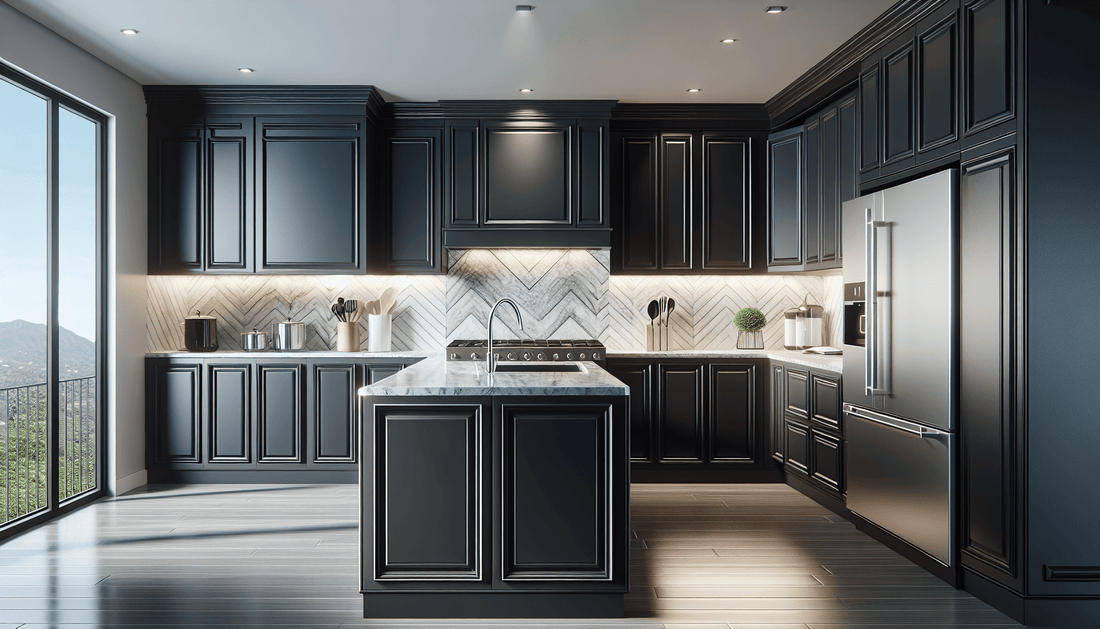 Elevate Interiors: Dark Cabinets with White Granite Countertops - Z Boutique by Marble Couture