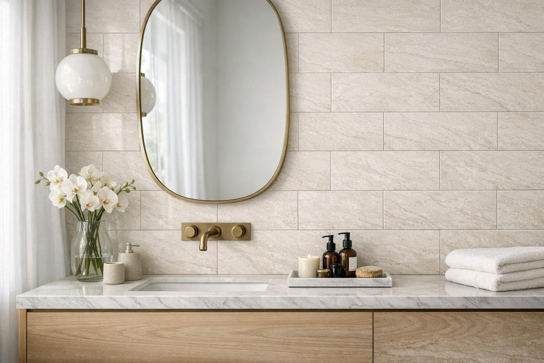 Elevate Interiors with Bianco Perlino Brushed Marble Tile - Zicana Boutique