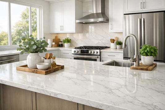 Elevate Interiors with Calacatta Lagoon Tessa Quartz Insights - Zicana Boutique