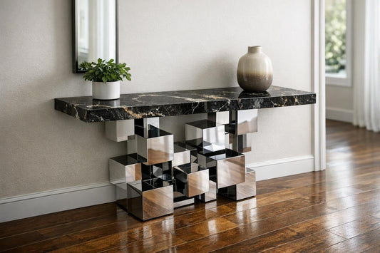 Elevate Interiors with Cubix Console Table from Zicana Boutique - Zicana Boutique