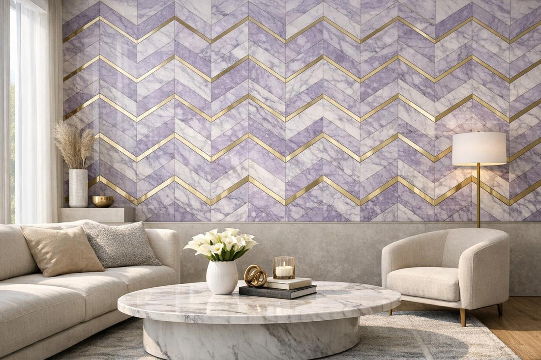 Elevate Interiors with Decova Lux Lilac Chevron by Zicana - Zicana Boutique