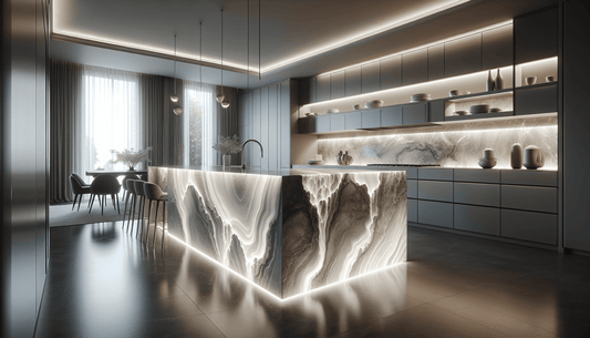 Elevate Interiors with Dramatic Waterfall Cambria Quartz Countertops - Z Boutique by Marble Couture