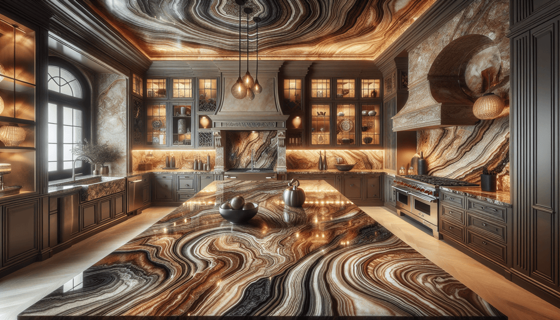 Elevate Interiors with Fantasy Brown Granite Slabs - Z Boutique by Marble Couture