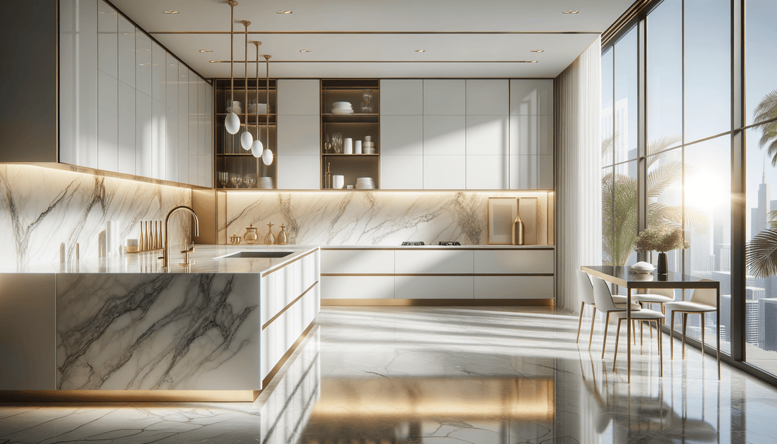 Elevate Interiors with Florim Stone Calacatta Glossy Surfaces - Zicana Boutique