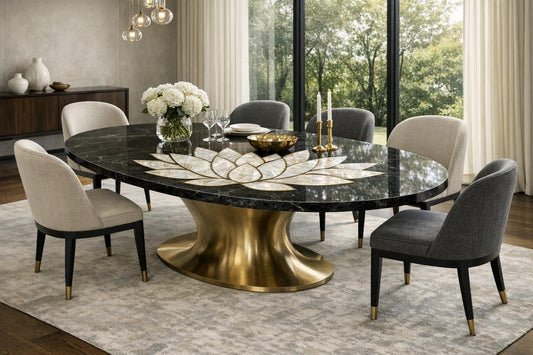 Elevate Interiors with Lotus Dining Table - Zicana Boutique - Zicana Boutique