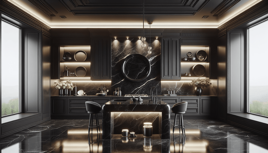 Elevate Interiors with Luxurious Black Onyx Countertops - Z Boutique by Marble Couture