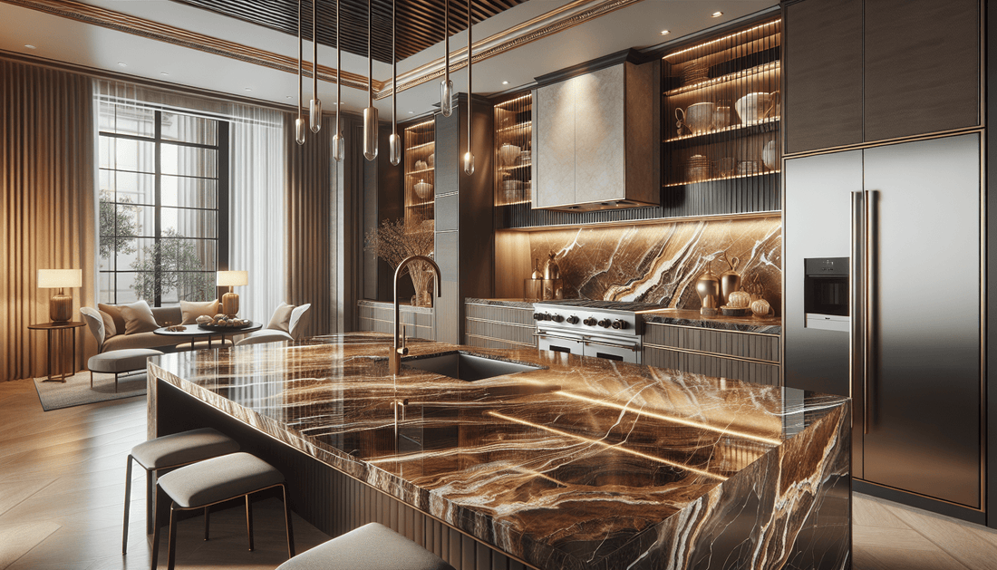 Elevate Interiors with Luxurious Brown Marble Countertops - Zicana Boutique