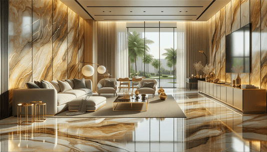 Elevate Interiors with Luxurious Florim Eternal Gold B Stone - Zicana Boutique