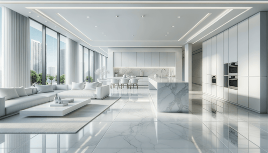 Elevate Interiors with Luxurious White Porcelain Slabs - Zicana Boutique