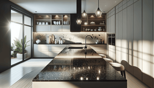 Elevate Interiors with Sparkling Black Quartz Countertops by Zicana - Z Boutique by Marble Couture