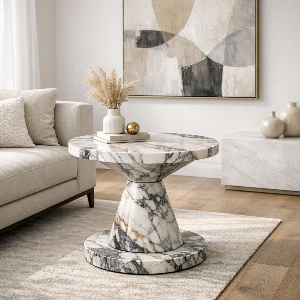Elevate Interiors with Stratos Side Table - Marble Couture - Zicana Boutique