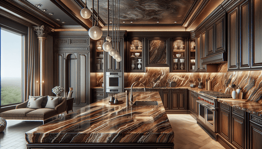 Elevate Kitchens: Luxurious Brown Granite Countertop Ideas & Tips - Z Boutique by Marble Couture