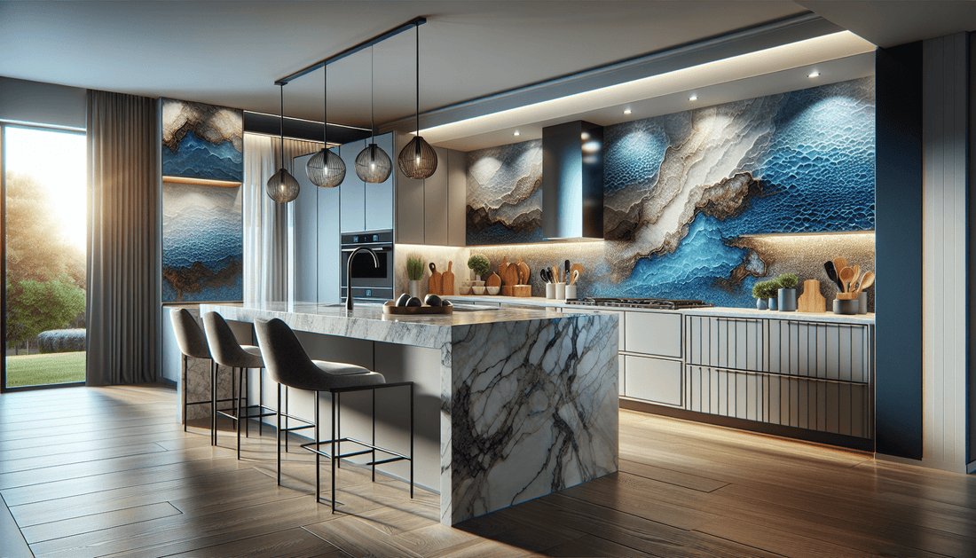 Elevate Kitchens with Blue Dunes Granite Backsplash Solutions - Z Boutique by Marble Couture