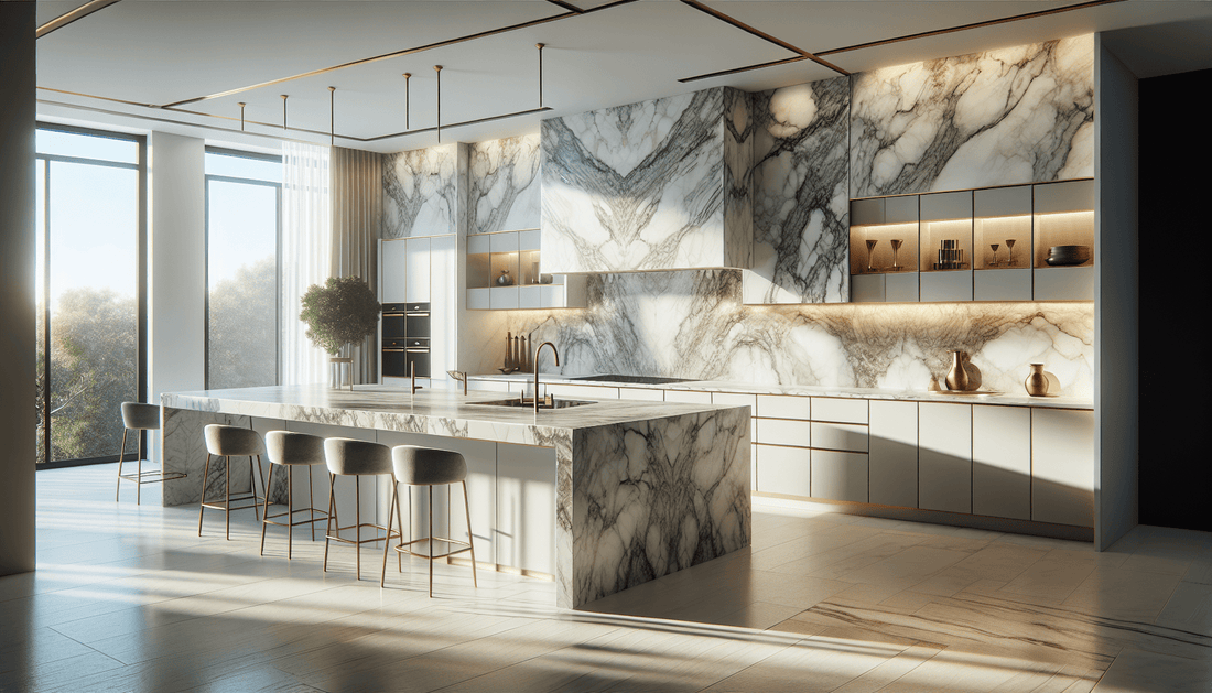 Elevate Kitchens with Timeless Calacatta Monet Marble Solutions - Z Boutique by Marble Couture