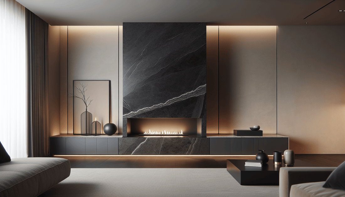 Elevate Luxury with a Sleek SapienStone Fireplace Solution - Z Boutique by Marble Couture