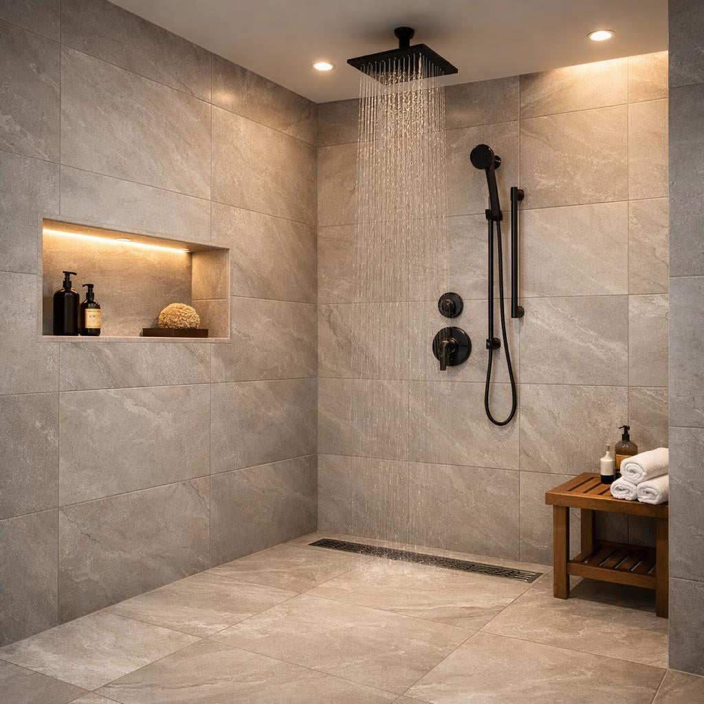 Elevate Shower Floors with Porcelain Tiles: Expert Tips - Zicana Boutique