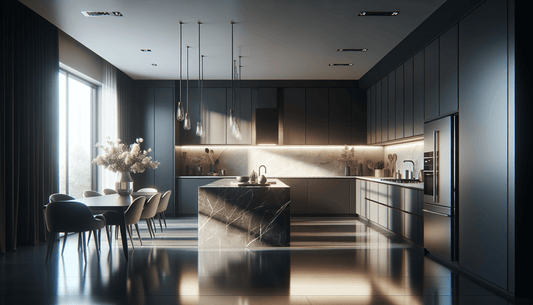 Elevate Spaces: Dark Cabinets with Quartz Countertops Solutions - Z Boutique by Marble Couture