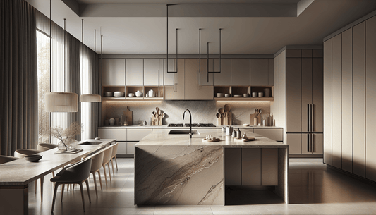 Elevate Spaces: Elegant Beige Quartz Countertops for Discerning Designers - Z Boutique by Marble Couture