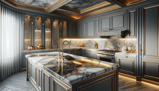 Elevate Spaces: Granite Countertops with Stunning Gold Accents - Z Boutique by Marble Couture