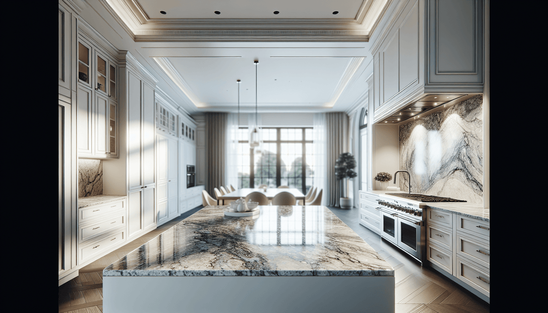 Elevate Spaces: Granite with White Cabinets Design Inspirations - Z Boutique by Marble Couture