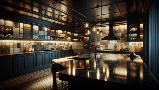 Elevate Spaces: Top Black Granite Countertops Backsplash Ideas - Z Boutique by Marble Couture