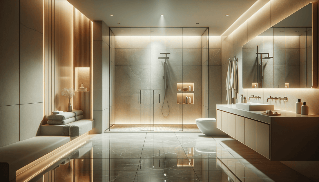 Elevate Spaces Using Porcelain Slabs in Shower Designs - Zicana Boutique