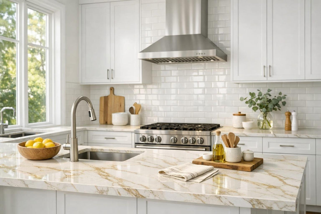 Elevate Spaces with a Classic White Tile Backsplash - Zicana Boutique