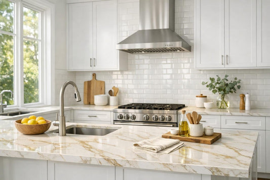 Elevate Spaces with a Classic White Tile Backsplash - Zicana Boutique