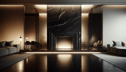 Elevate Spaces with a Stunning Black Marble Hearth Design - Z Boutique by Marble Couture