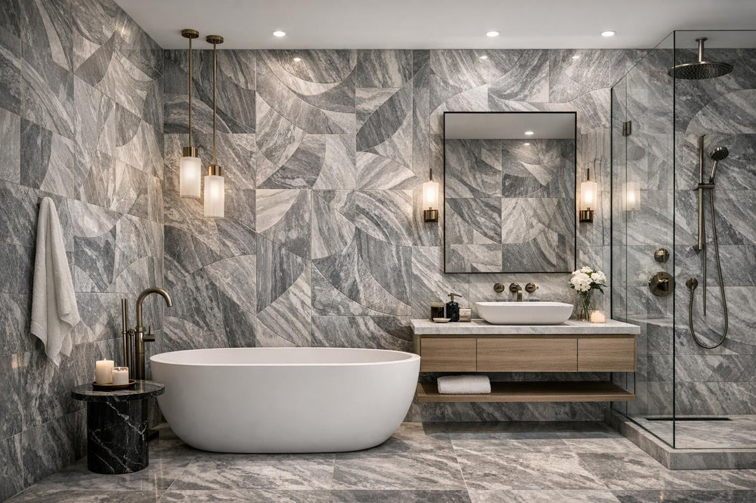 Elevate Spaces with Ali Budd Kata Bardiglio Marble Tile - Zicana Boutique