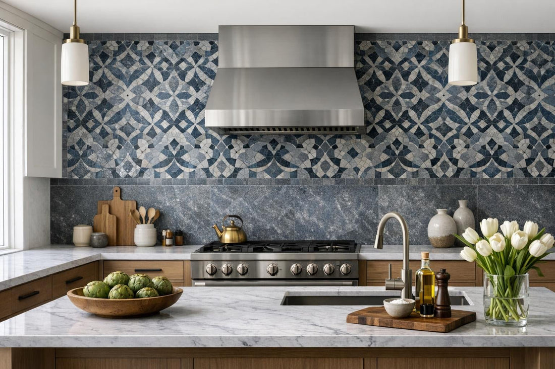 Elevate Spaces with Alison Rose Bluestone Mosaic Tiles - Zicana Boutique