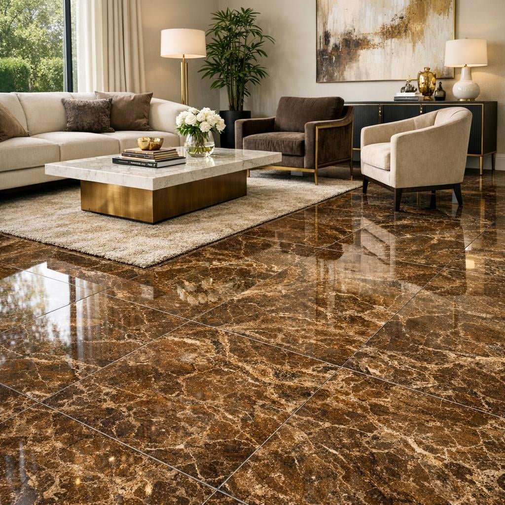 Elevate Spaces with Andor Brown Marble Field Tile Solutions - Zicana Boutique