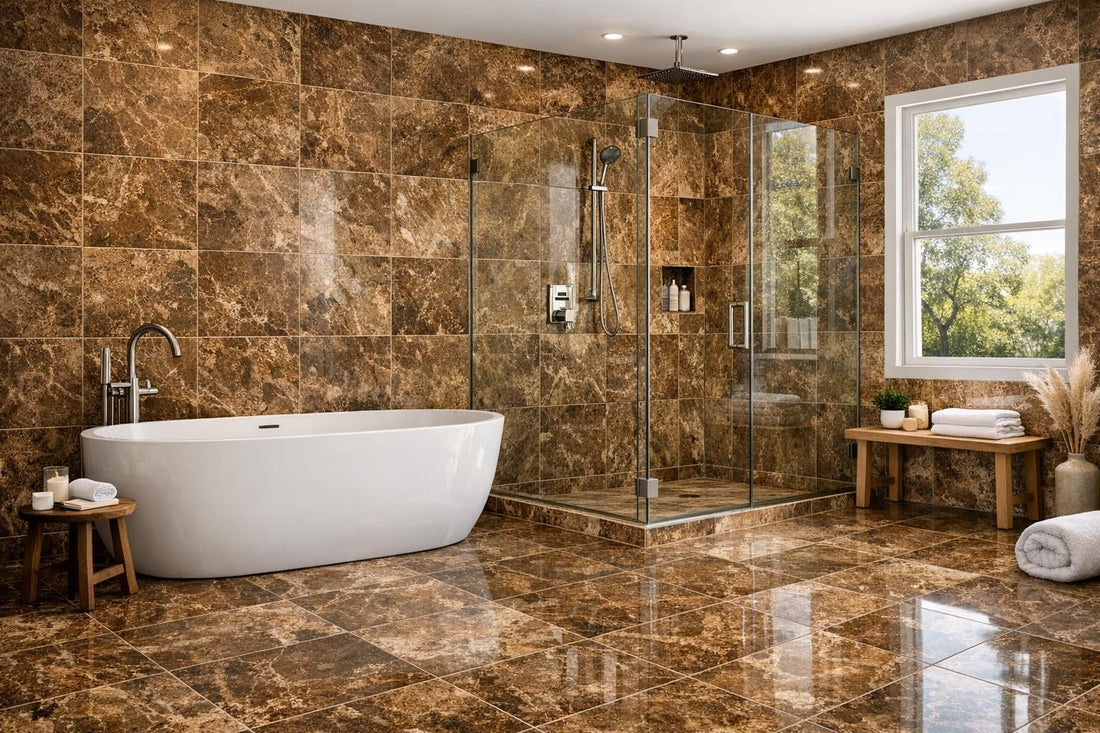 Elevate Spaces with Andor Brown Marble Tile - Zicana Boutique - Zicana Boutique