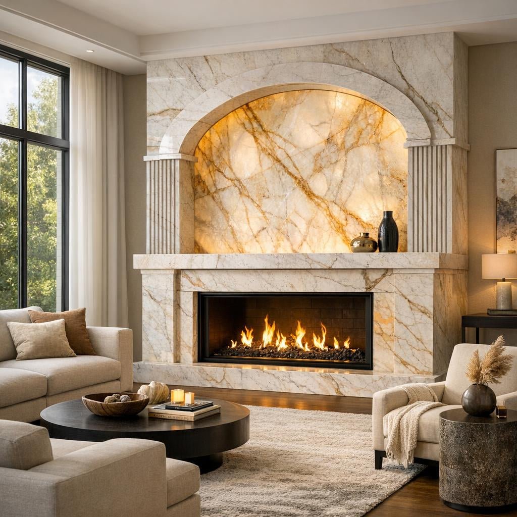 Elevate Spaces with Athena Fireplace from Zicana Boutique - Zicana Boutique